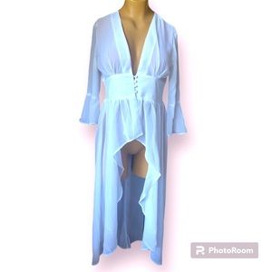 Wishing Waves Hi-low Sheer Coverup